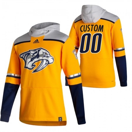 Herren Eishockey Nashville Predators Custom 2020-21 Reverse Retro Pullover Hooded Sweatshirt